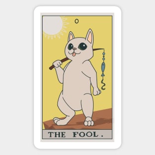 Cat Tarot Card - The Fool Sticker